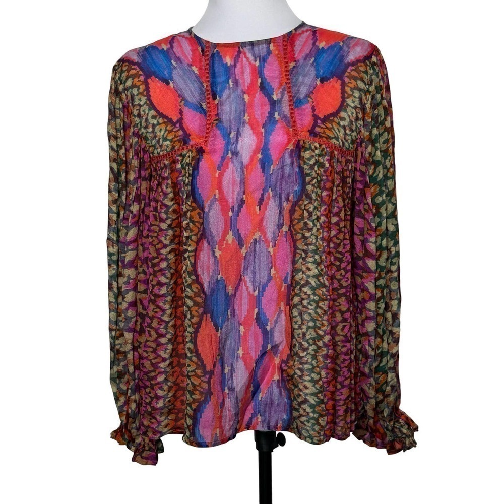bl^nk London Top Blouse Long Sleeve Size Small‎